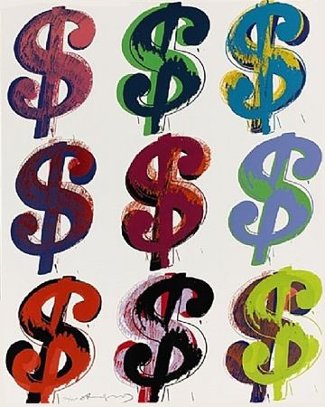Сериграфия Warhol - Dollar Sign (9) FS II.286