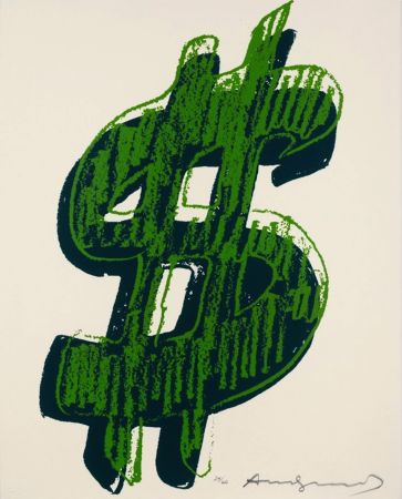 Сериграфия Warhol -  Dollar Sign, Green (FS II.278)