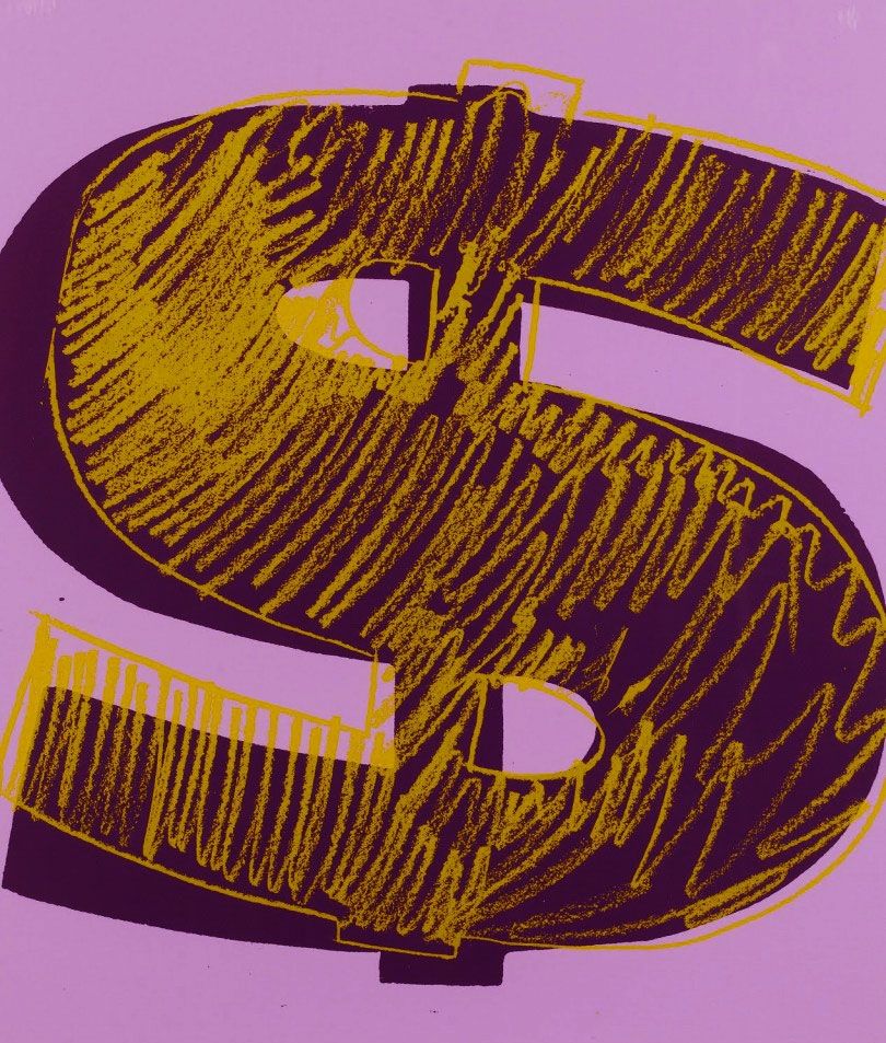 Сериграфия Warhol - Dollar Sign, Orange (FS II.276)
