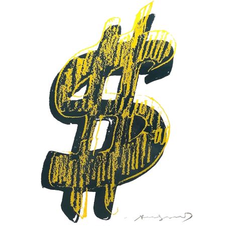 Сериграфия Warhol - Dollar Sign, Yellow (FS II.278)