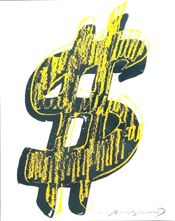 Сериграфия Warhol - Dollar Sign, Yellow (FS II.278)