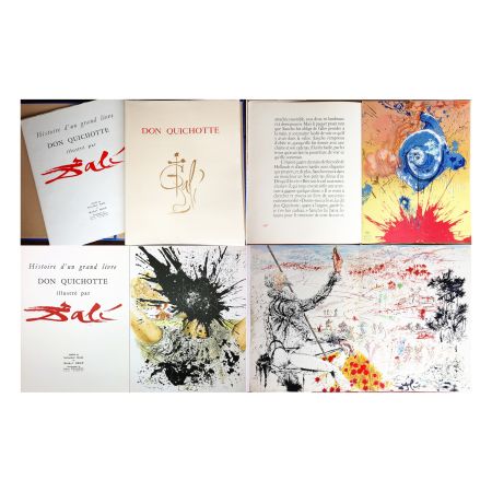 Иллюстрированная Книга Dali - DON QUICHOTTE DE LA MANCHE (Cervantès). Ex. avec la rare planche supplémentaire (J. Foret 1957).