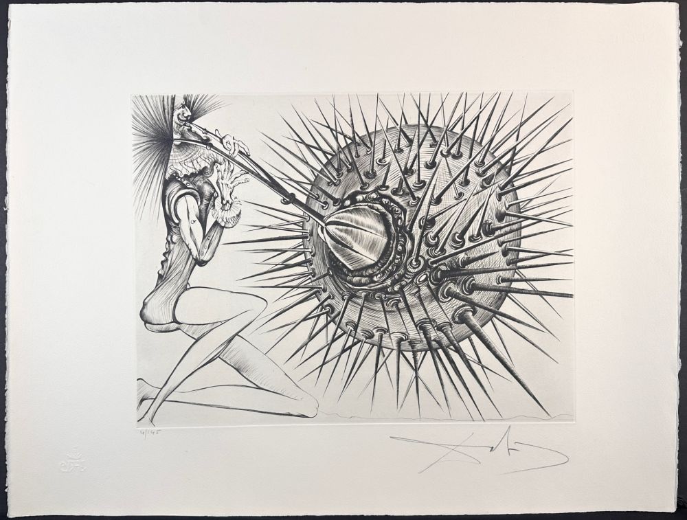 Гравюра Dali - Don Quichotte et l'oursin
