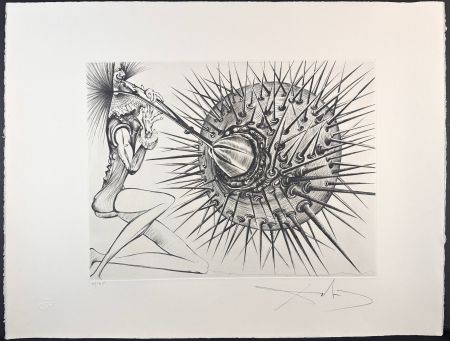 Гравюра Dali - Don Quichotte et l'oursin