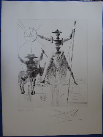 Офорт Dali - Don Quichotte & Sancho Panza