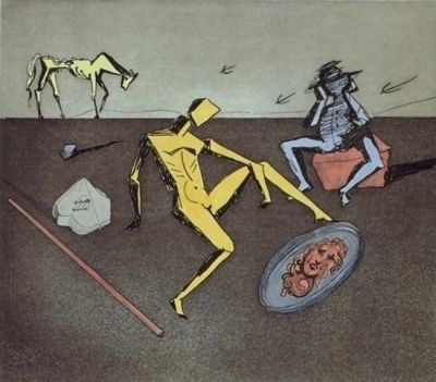 Гравюра Dali - Don Quijote - le chevalier aux miroirs
