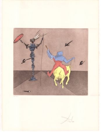 Гравюра Dali - Don Quijote - Maître et écuyer