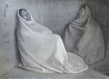 Литография Zuniga - Dos Mujeres Sentada