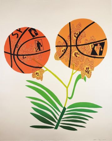 Литография Wood - Double Basketball Orchid (State I)