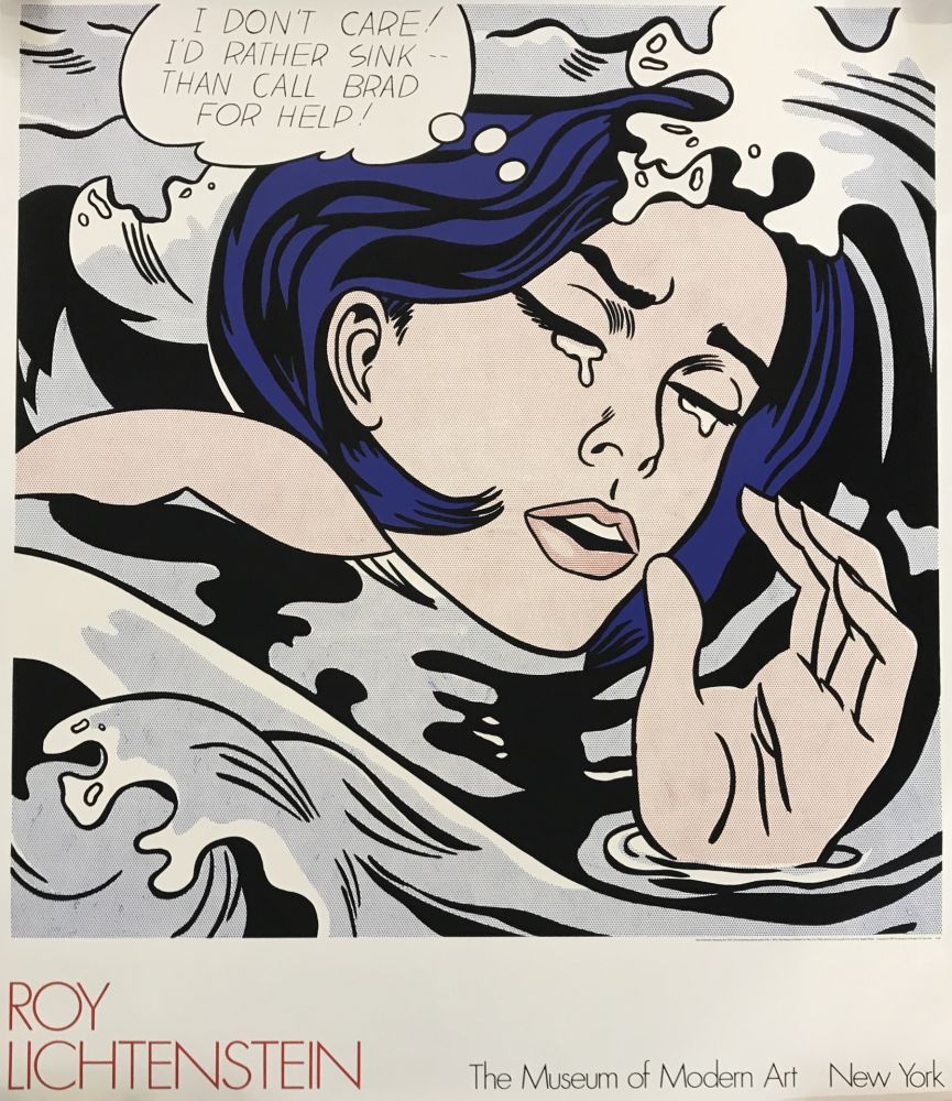 Сериграфия Lichtenstein - Drowning Girl, The Museum of Modern Art New York