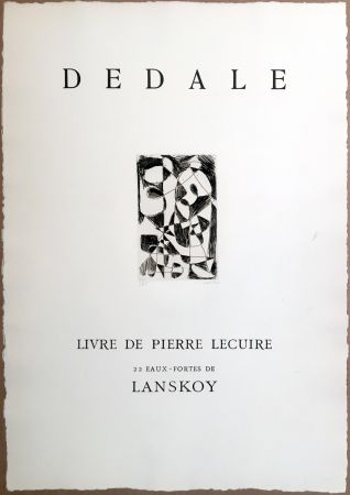 Гравюра Lanskoy - DÉDALE. Affiche originale gravée. Livre de Pierre Lecuire (1960)