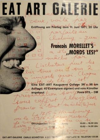 Гашение Morellet - Eat Art Gallery Carlo Schröter. Francois Morellet’s „Mords Les!“