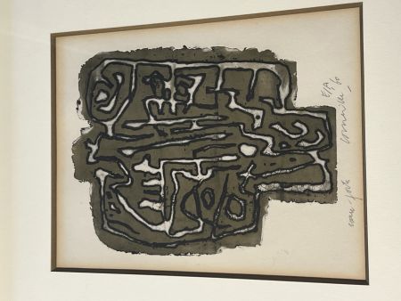 Офорт Corneille - Eau-forte Signes dans la Pierre, 1959. Atelier Stanley William Hayter