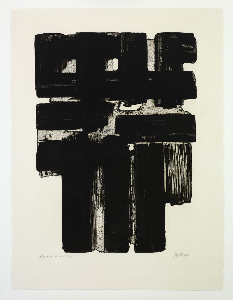 Офорт Soulages - Eau Forte 10 b