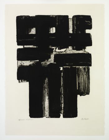 Офорт Soulages - Eau Forte 10 b