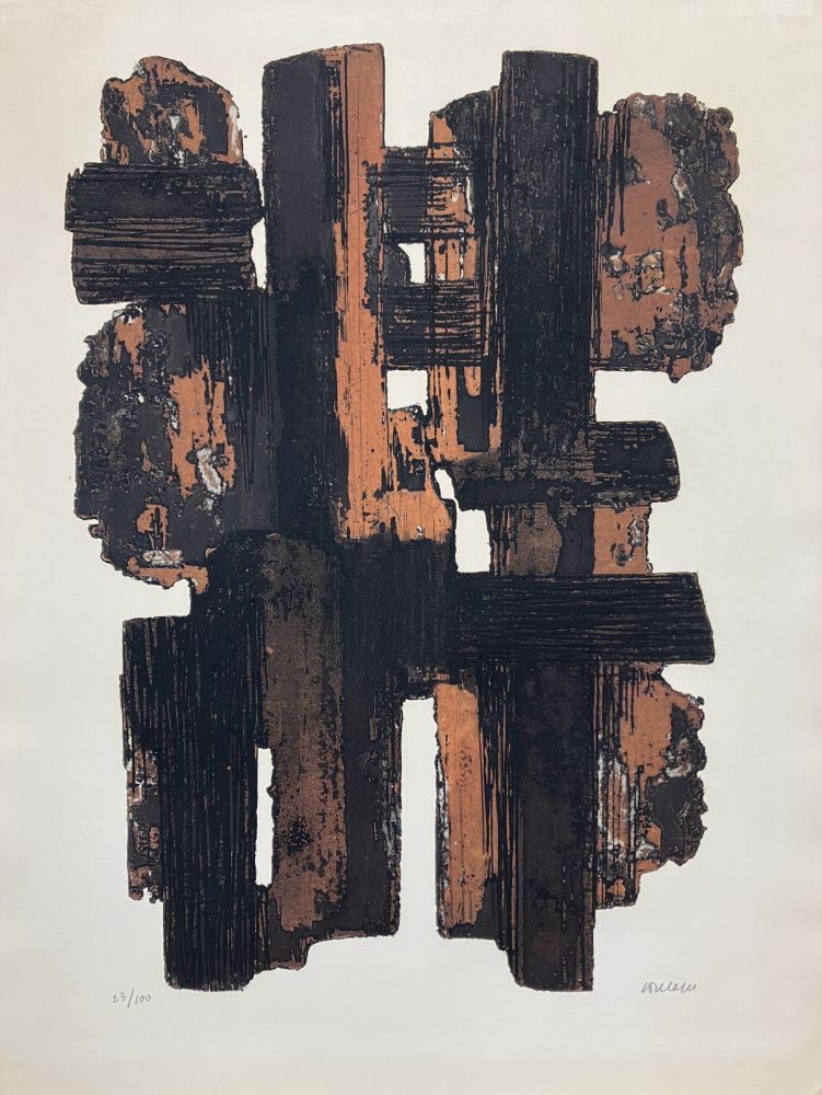 Офорт Soulages - Eau forte IX, 1957