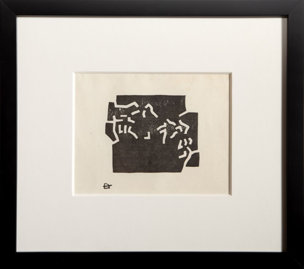 Гравюра На Дереве Chillida - Egokarri (Greeting Card for 1969)