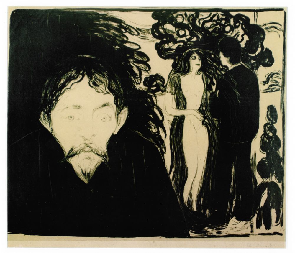 Литография Munch - Eifersucht (Jealousy)
