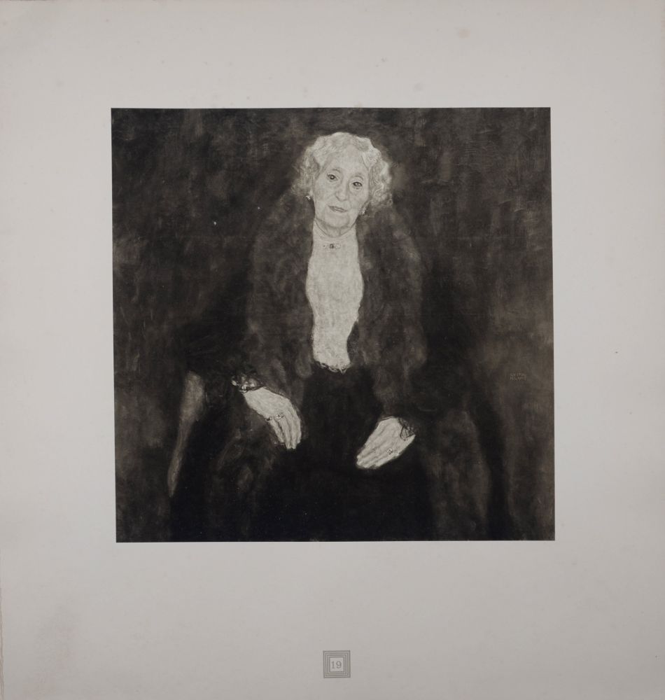 Литография Klimt (After) - Eine Nachlese Folio, Einer Alten Dame, 1931