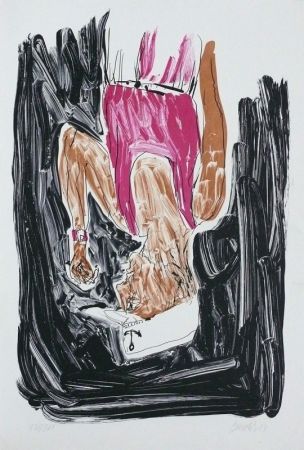 Литография Baselitz - Einer malt mein Portrait (Someone paints my portrait)