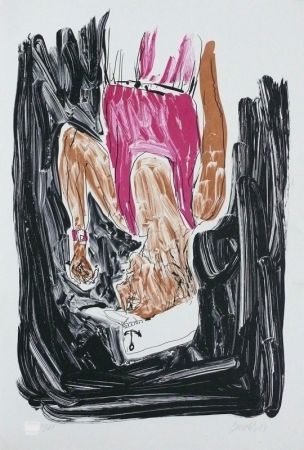 Литография Baselitz - Einer malt mein Porträt (Someone paints my portrait)