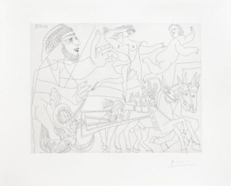 Гравюра Picasso - El Arrastre, avec Écuyère et Putto, from La Série 347