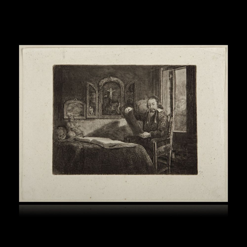 Гравюра Rembrandt - El boticario Abraham Francen