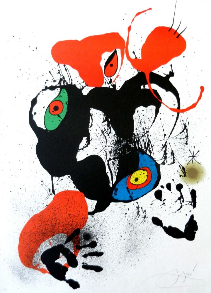 Литография Miró - El fogainer