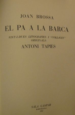 Иллюстрированная Книга Tàpies - El Pa à la Barca