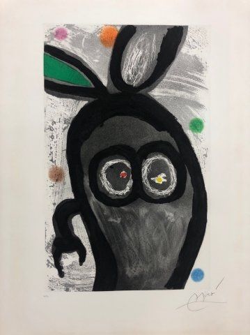 Офорт И Аквитанта Miró - El rey de los conejos