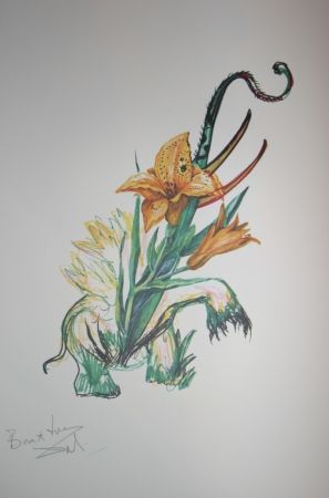 Литография Dali -  Elephant Lily (surrealistic flowers)
