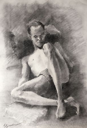 Нет Никаких Технических Bonabel - Eliane Bonabel / Louis-Ferdinand Céline - DESSIN ORIGINAL / ORIGINAL DRAWING - Nu Masculin / Male Nude - 1939