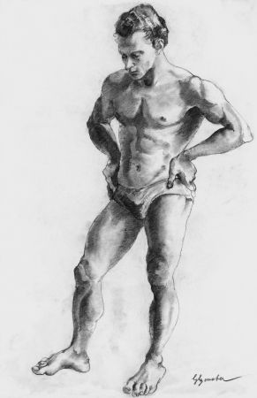 Литография Bonabel - ELIANE BONABEL / Louis-FerdinandCéline - Nu Masculin / Male Nude  - 1938