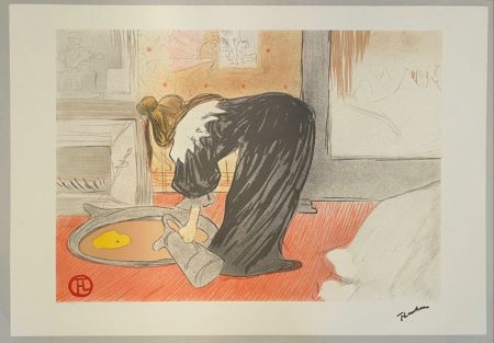 Литография Toulouse-Lautrec - Elles, femme au tub
