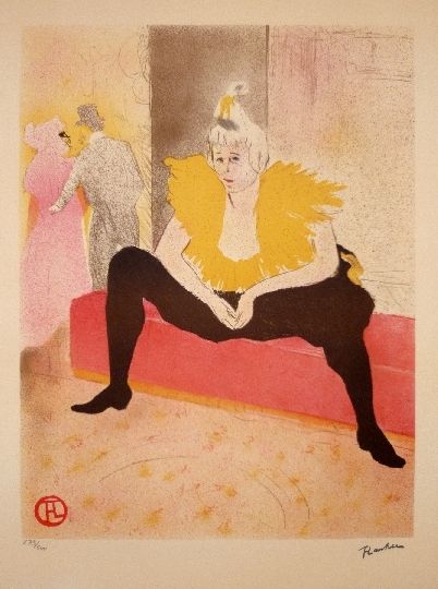 Литография Toulouse-Lautrec - Elles, La Clownesse assise