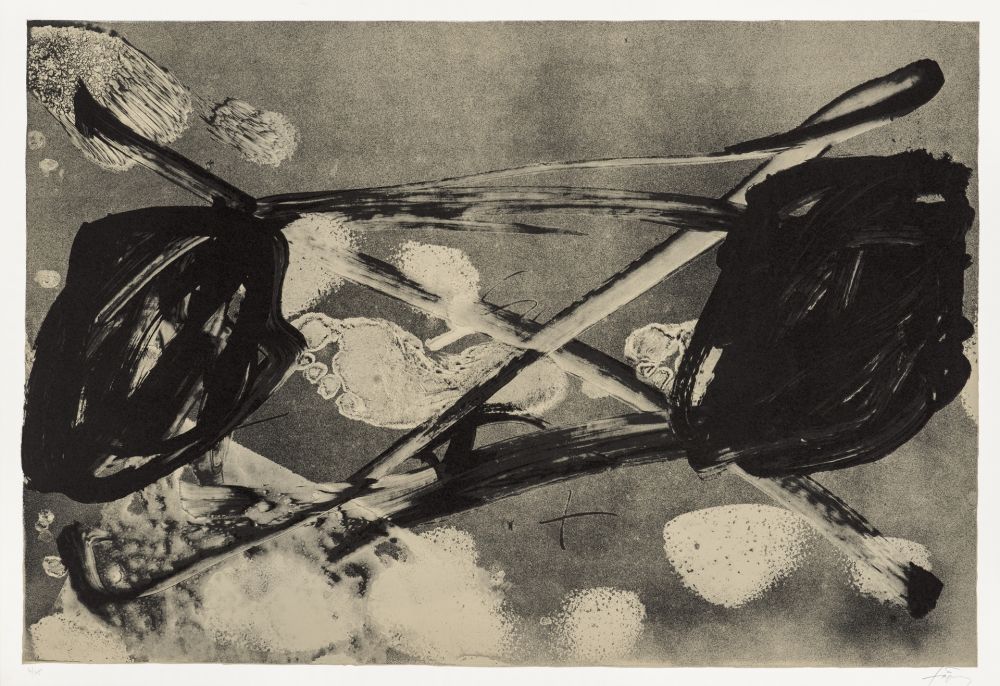 Литография Tàpies - Empreinte barrée 