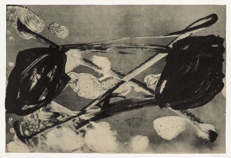 Литография Tàpies - Empreinte barrée 