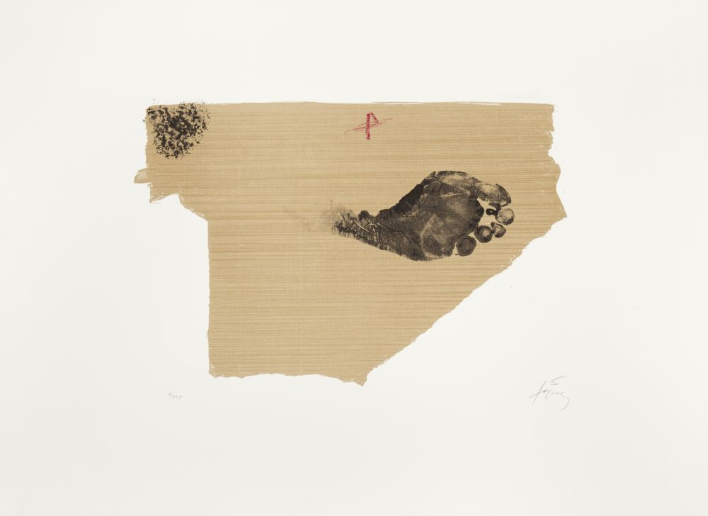 Литография Tàpies - Empreinte de pied
