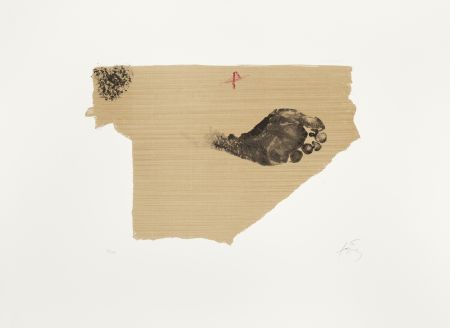 Литография Tàpies - Empreinte de pied
