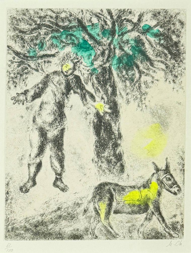 Офорт Chagall - End of Absalom