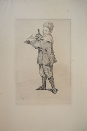 Гравюра Manet - Enfant portant un plateau