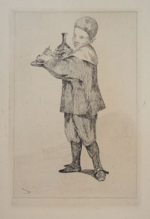 Гравюра Manet - Enfant portant un plateau