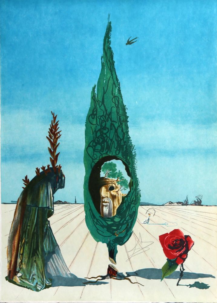 Литография Dali - Enigma of the Rose (Death) 