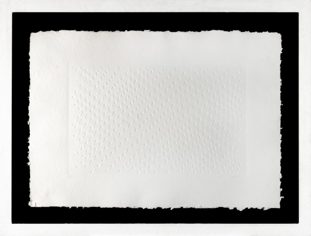 Многоэкземплярное Произведение Castellani - Enrico Castellani (1930 - 2017) - Superficie Bianca- Extroversion on paper -1969