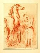 Литография Vertes - Equestrian Love