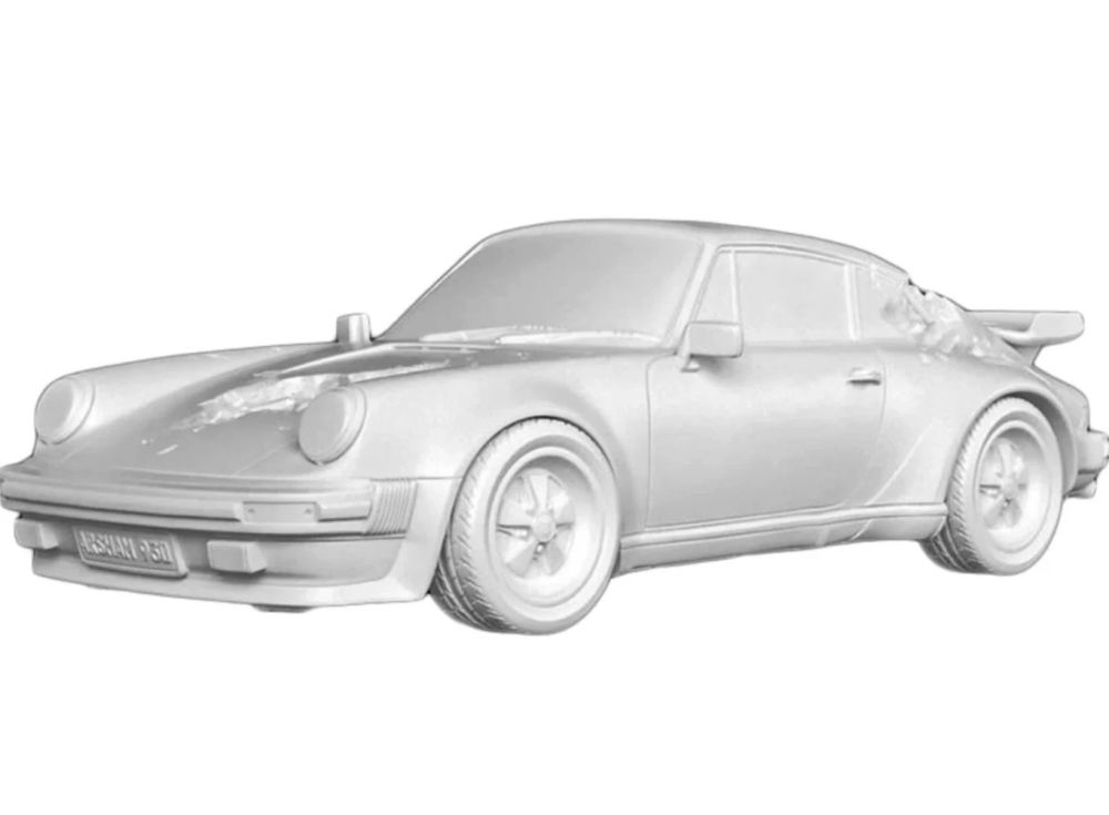 Многоэкземплярное Произведение Arsham - Eroded 911 Turbo Figure (white)
