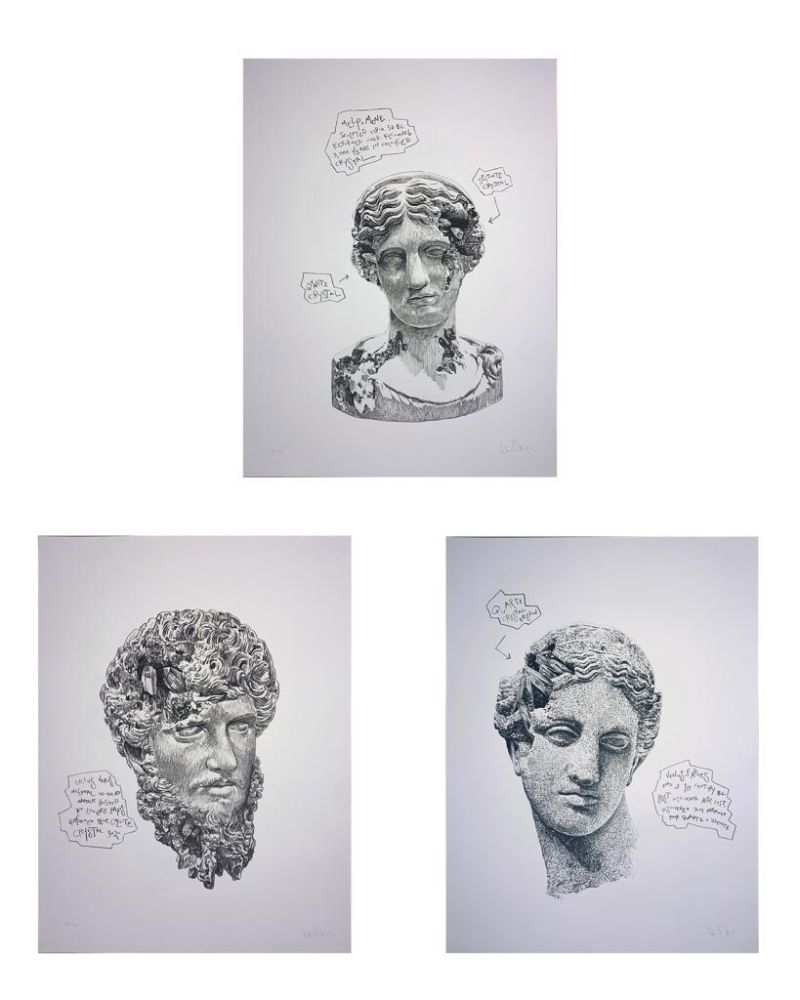Сериграфия Arsham - Eroded Classical Prints (Portfolio of 3)