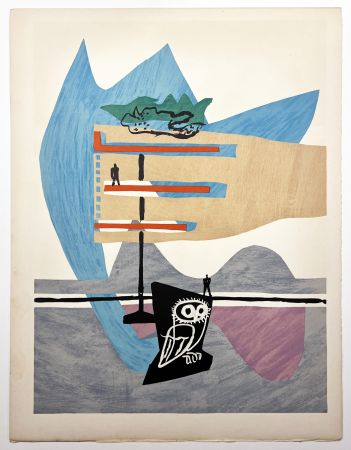 Литография Le Corbusier - ESPRIT. (Le Poème de l'angle droit, 1955). Planche 7 (B3)