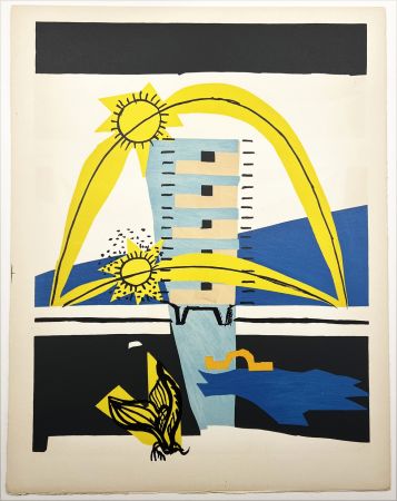 Литография Le Corbusier - ESPRIT. (Le Poème de l'angle droit, 1955). Planche 8. (B4)