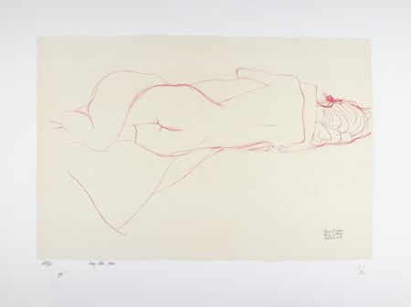 Литография Klimt - Etude pour le serpent d'eau / Study for Water Snakes | Deux femmes enlacées / Two women embracing, 1905